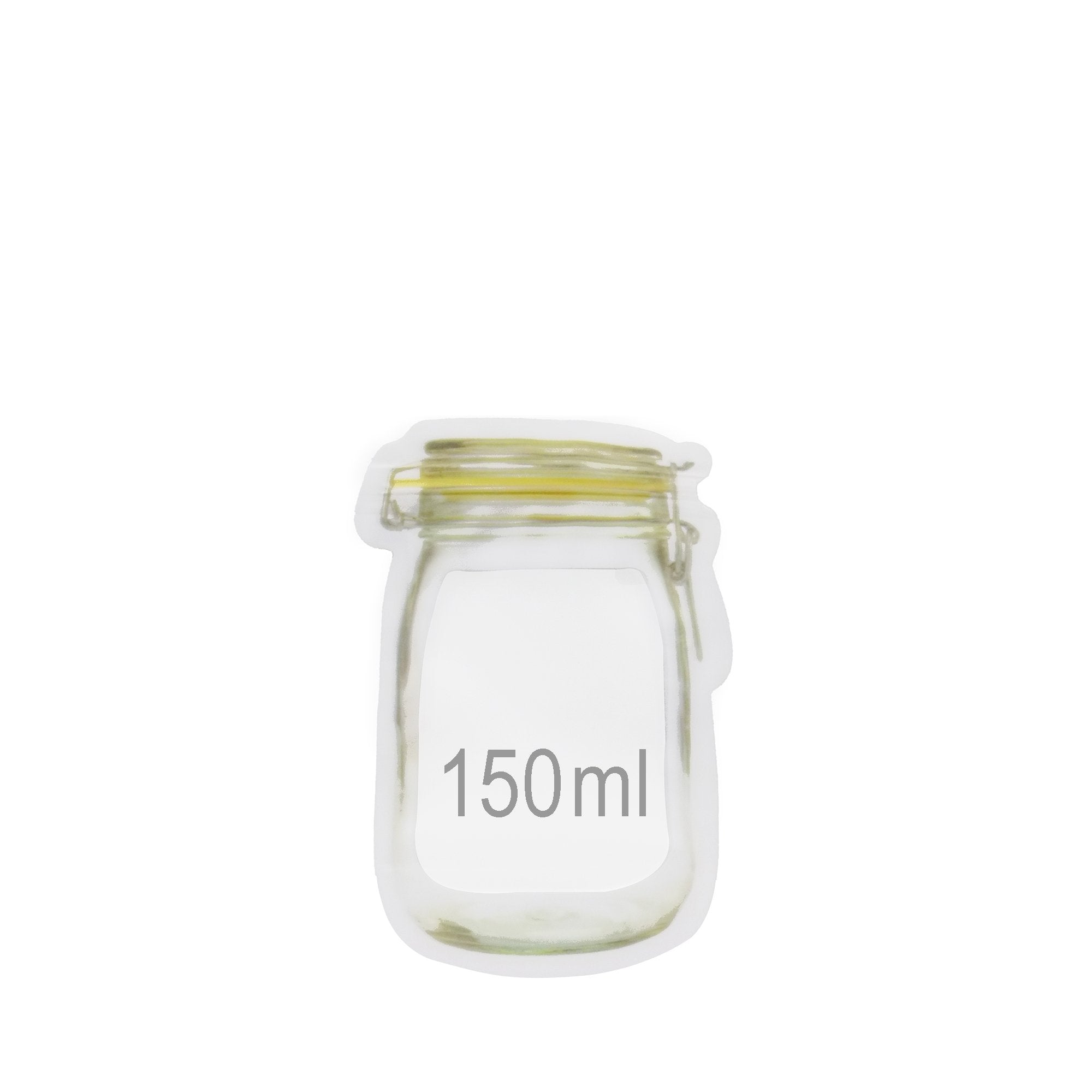 1073 Reusable Airtight Seal Plastic Food Storage Mason Jar Zipper (150ml) - SkyShopy 1073 Reusable Airtight Seal Plastic Food Storage Mason Jar Zipper (150ml) - SkyShopy